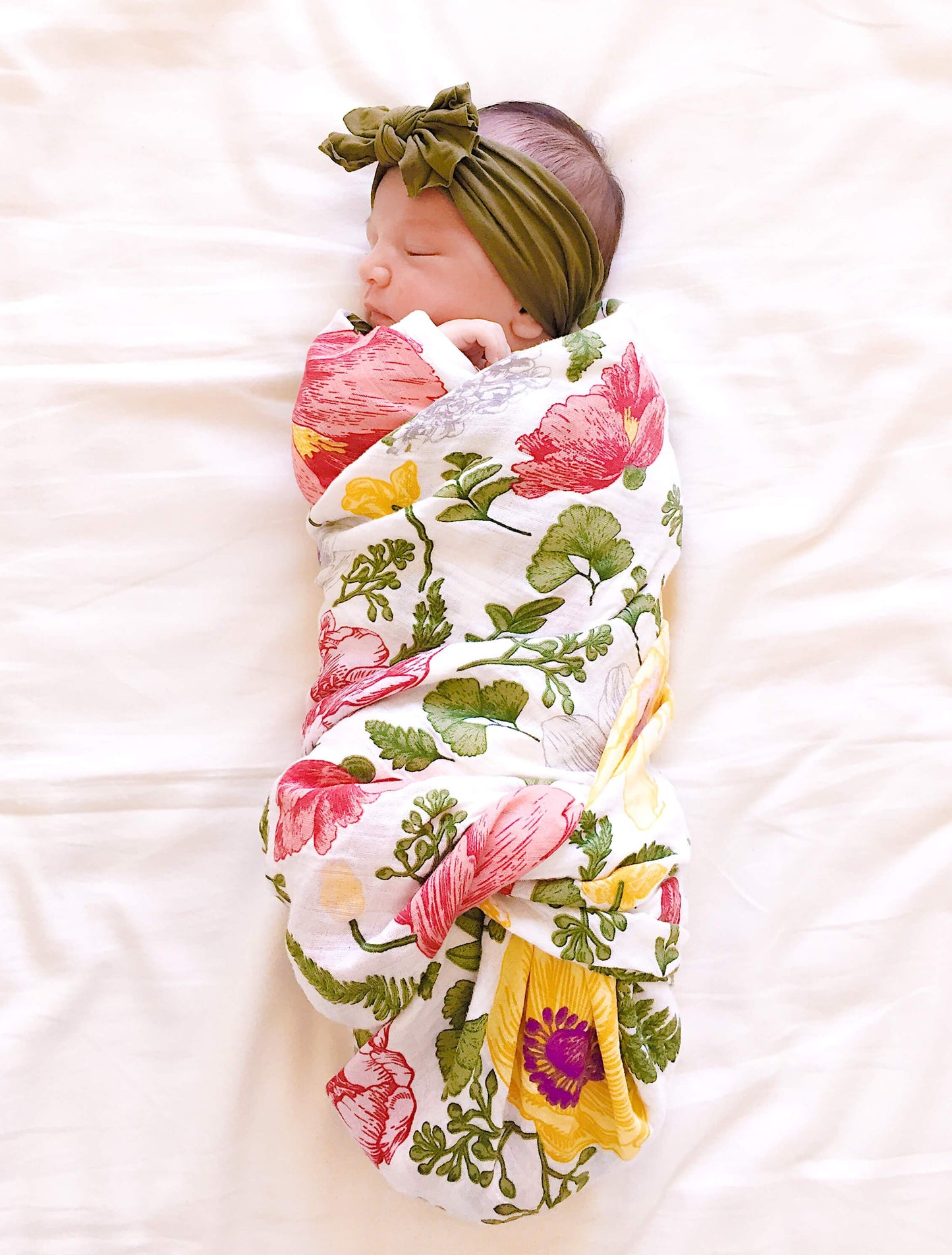 Muslin Swaddle Floral Blanket